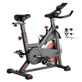 Exercise Bike, Adjustable Magnetic Resistance Stationary Bike, Indoor Cycling Bike for Home Cardio, Workout Bike with Silent Belt Drive