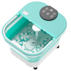 Collapsible Foot Spa Bath Massager, 95 - 118 Fahrenheit Heated Pedicure Foot Bath Tub with Adjustable Water Shower, 30 Massage Rollers