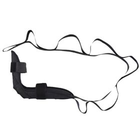 Yoga Stretching Belt; Suitable For Body Alignment; Rehabilitation Training (Color: BLACK)