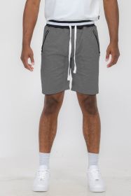 Weiv Mens French Terry Sweat Short (Color: Charcoal, size: L)