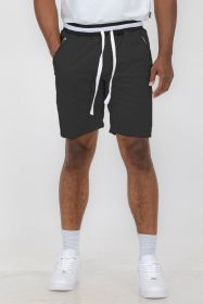 Weiv Mens French Terry Sweat Short (Color: BLACK, size: M)