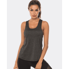 JupiterGear Scoop-Neck Long Tank Top (Color: BLACK, size: S)
