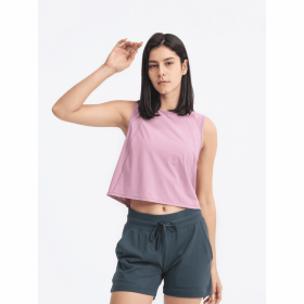 JupiterGear Round-Neck Cropped Tank (Color: Dusty Pink, size: 12)